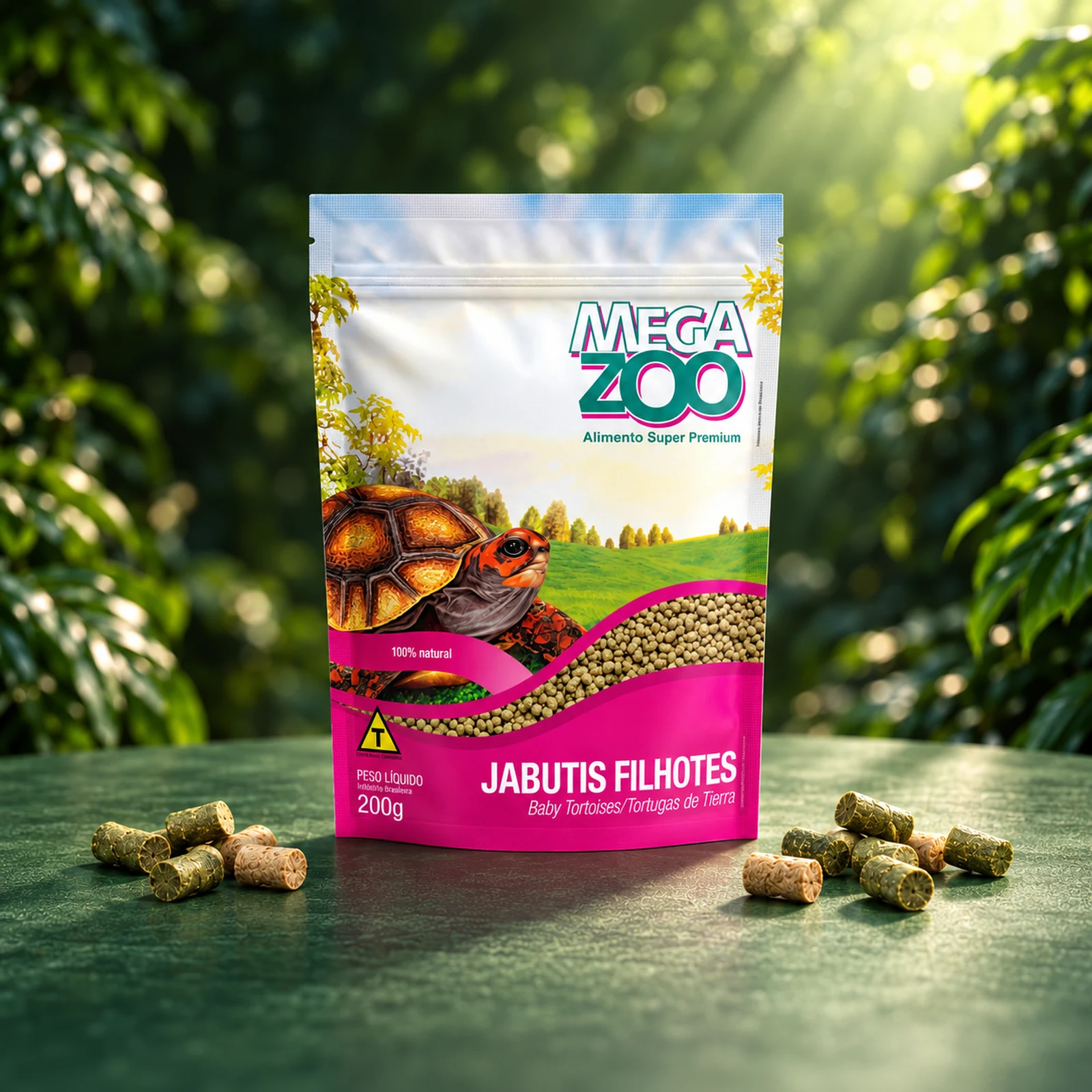 Ração MegaZOO Jabutis Filhotes 200 g